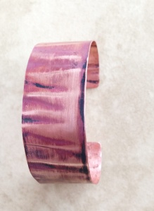 flamed copper cuff by evadesigns